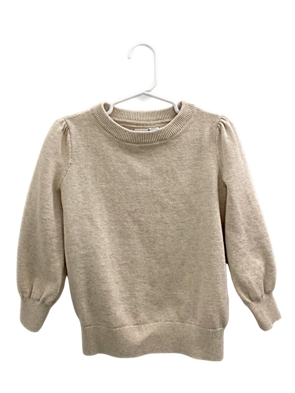 GAP Kids 100% Cotton Light Beige Crewneck Sweater Size XS